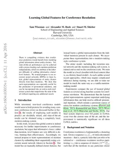 Learning Global Features for Coreference Resolution