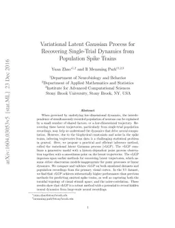Variational Latent Gaussian Process for Recovering Single-Trial Dynamics
  from Population Spike Trains