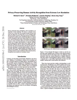 Privacy-Preserving Human Activity Recognition from Extreme Low
  Resolution