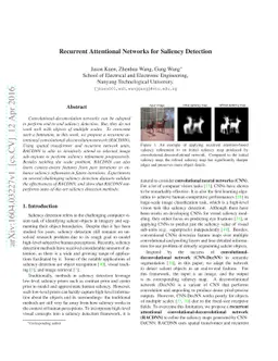 Recurrent Attentional Networks for Saliency Detection