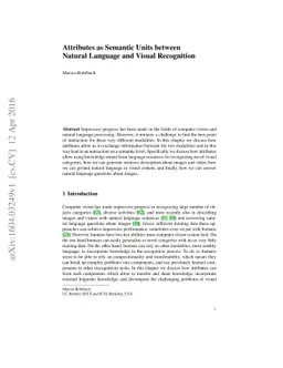 Attributes as Semantic Units between Natural Language and Visual
  Recognition