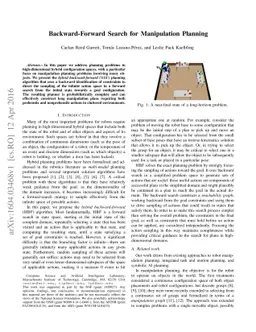 Backward-Forward Search for Manipulation Planning