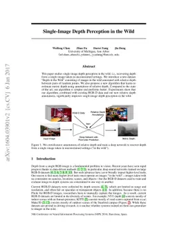 Single-Image Depth Perception in the Wild