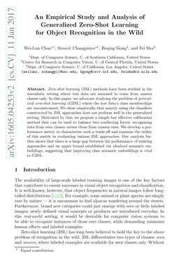 An Empirical Study and Analysis of Generalized Zero-Shot Learning for
  Object Recognition in the Wild