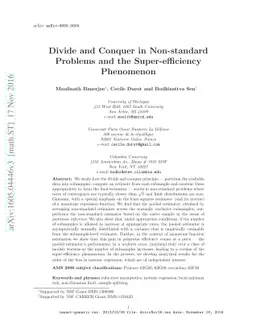 Divide and Conquer in Non-standard Problems and the Super-efficiency
  Phenomenon