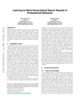 Learning to Rank Personalized Search Results in Professional Networks
