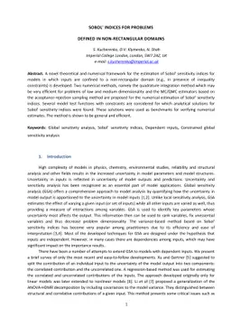 Sobol' indices for problems defined in non-rectangular domains
