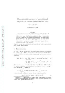 Computing the variance of a conditional expectation via non-nested Monte
  Carlo