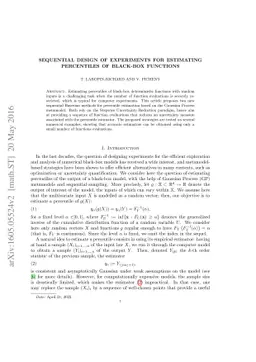 Sequential design of experiments for estimating percentiles of black-box
  functions