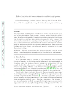 Sub-optimality of some continuous shrinkage priors