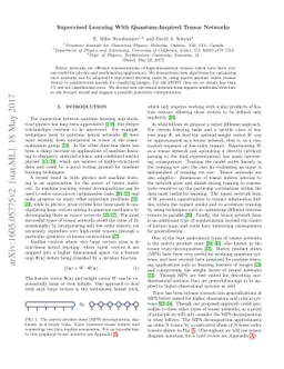 Supervised Learning with Quantum-Inspired Tensor Networks