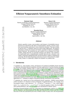 Efficient Nonparametric Smoothness Estimation