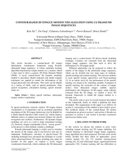 Contour-based 3d tongue motion visualization using ultrasound image
  sequences