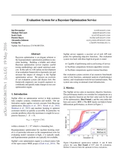Evaluation System for a Bayesian Optimization Service