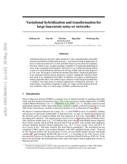 Variational hybridization and transformation for large inaccurate
  noisy-or networks