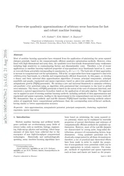 Piece-wise quadratic approximations of arbitrary error functions for
  fast and robust machine learning