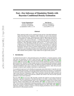 Fast $ε$-free Inference of Simulation Models with Bayesian
  Conditional Density Estimation