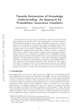 Towards Automation of Knowledge Understanding: An Approach for
  Probabilistic Generative Classifiers