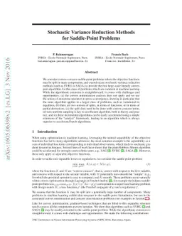Stochastic Variance Reduction Methods for Saddle-Point Problems