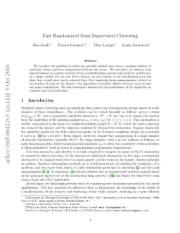 Fast Randomized Semi-Supervised Clustering