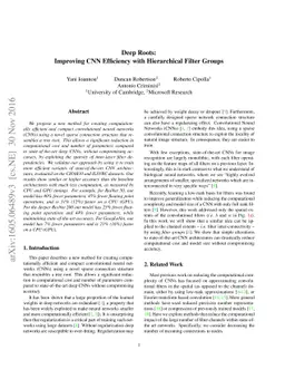 Deep Roots: Improving CNN Efficiency with Hierarchical Filter Groups