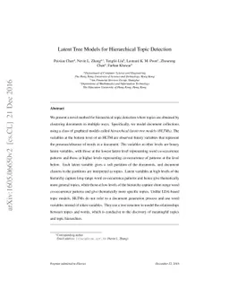 Latent Tree Models for Hierarchical Topic Detection