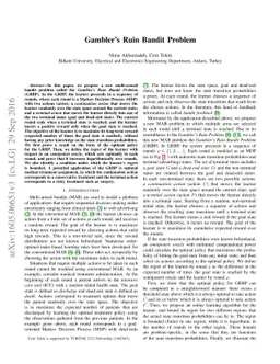 Gambler's Ruin Bandit Problem