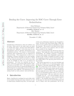 Bending the Curve: Improving the ROC Curve Through Error Redistribution