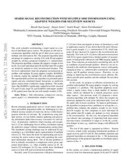 Sparse Signal Reconstruction with Multiple Side Information using
  Adaptive Weights for Multiview Sources