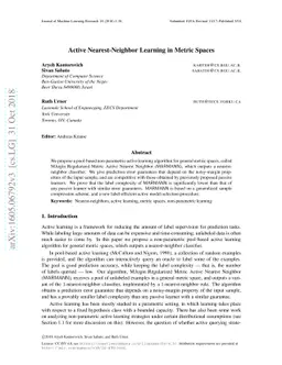 Active Nearest-Neighbor Learning in Metric Spaces