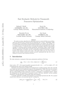 Fast Stochastic Methods for Nonsmooth Nonconvex Optimization