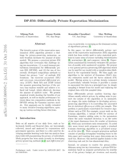 DP-EM: Differentially Private Expectation Maximization