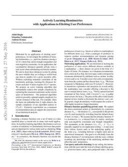 Actively Learning Hemimetrics with Applications to Eliciting User
  Preferences