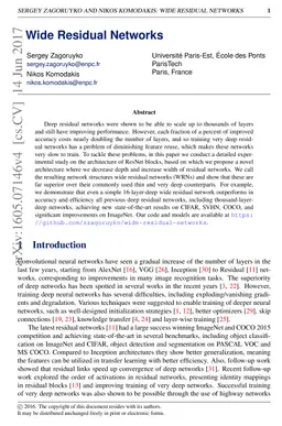 Wide Residual Networks