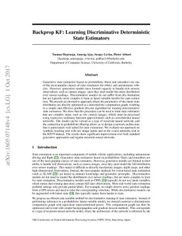 Backprop KF: Learning Discriminative Deterministic State Estimators