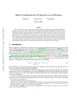 Matrix Completion has No Spurious Local Minimum