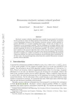 Riemannian stochastic variance reduced gradient on Grassmann manifold
