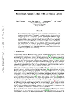 Sequential Neural Models with Stochastic Layers
