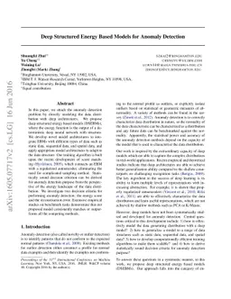 Deep Structured Energy Based Models for Anomaly Detection