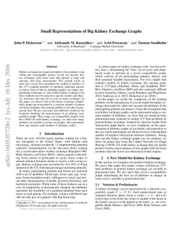 Small Representations of Big Kidney Exchange Graphs