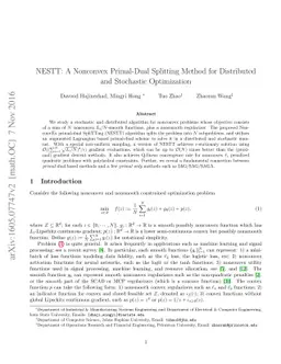 NESTT: A Nonconvex Primal-Dual Splitting Method for Distributed and
  Stochastic Optimization