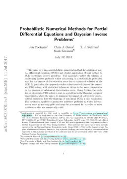 Probabilistic Numerical Methods for Partial Differential Equations and
  Bayesian Inverse Problems