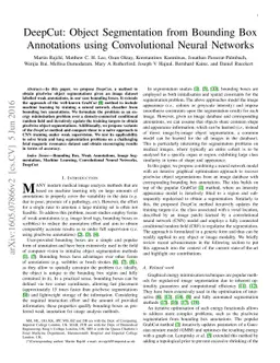 DeepCut: Object Segmentation from Bounding Box Annotations using
  Convolutional Neural Networks