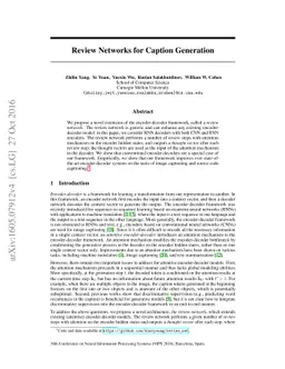 Review Networks for Caption Generation