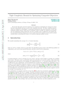 Tight Complexity Bounds for Optimizing Composite Objectives