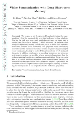 Video Summarization with Long Short-term Memory