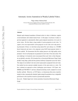 Automatic Action Annotation in Weakly Labeled Videos