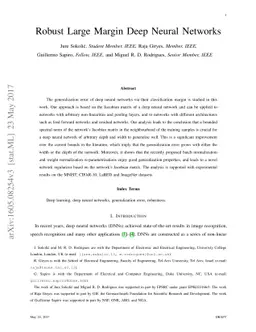 Robust Large Margin Deep Neural Networks