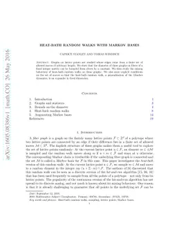 Heat-bath random walks with Markov bases