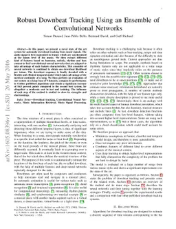 Robust Downbeat Tracking Using an Ensemble of Convolutional Networks
